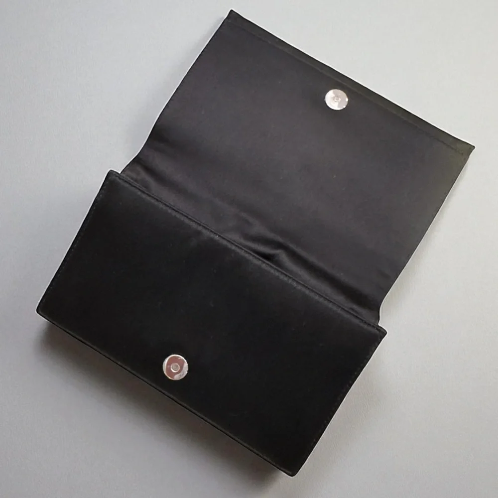 Prada Crystal Black Satin Beaded Clutch – Like New - Picture 8 of 10